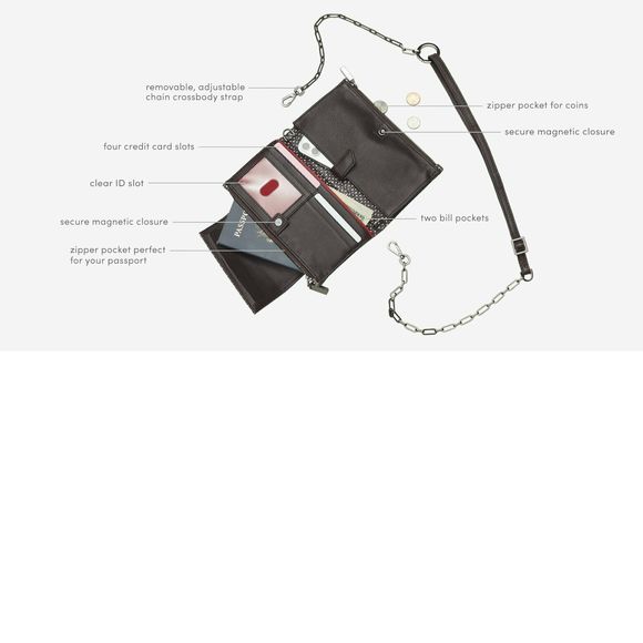 Hammitt Levy Espresso Reserve Wallet Leather Brown Grey Crossbody Bag Handbag NW - Picture 9 of 13